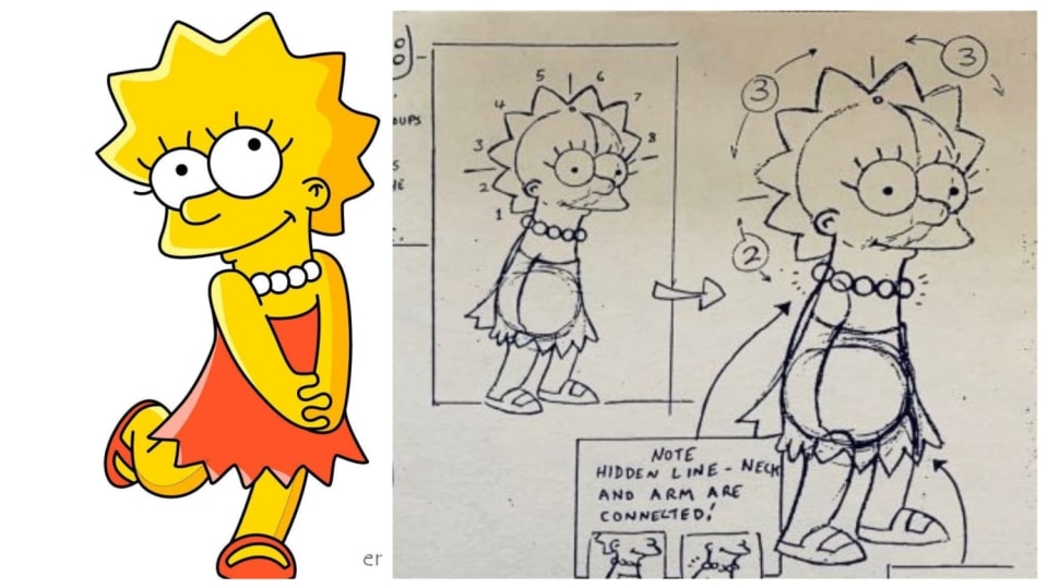 Líza Simpsonová a manuál k jejímu animování